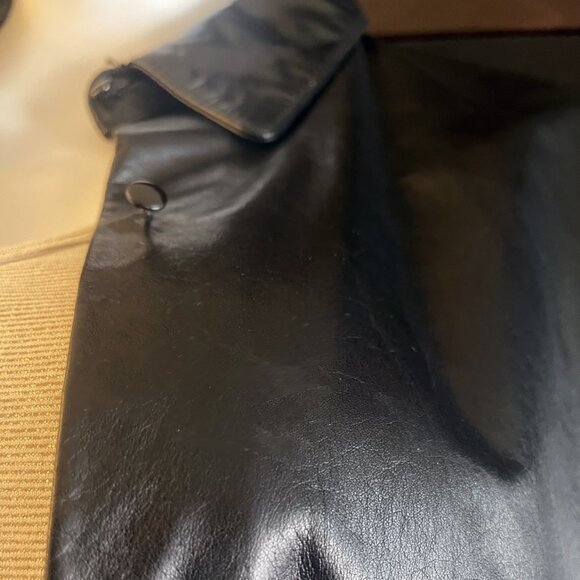 COPY - Black Lambskin Leather Shirt/Jacket fitted shacket by Wilson Leather - Picture 5 of 13